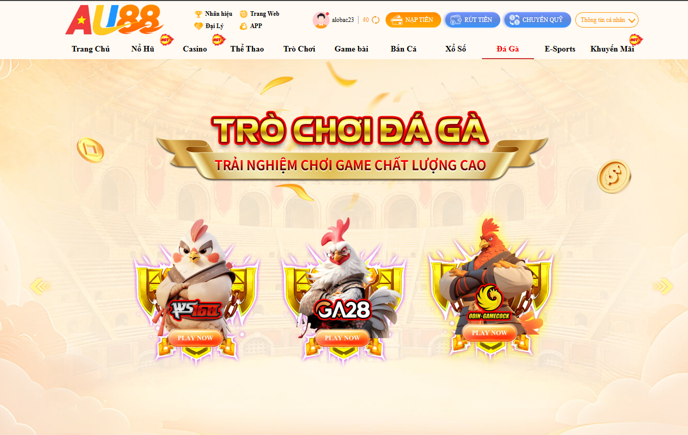 Tổng quan sảnh đá gà AU88